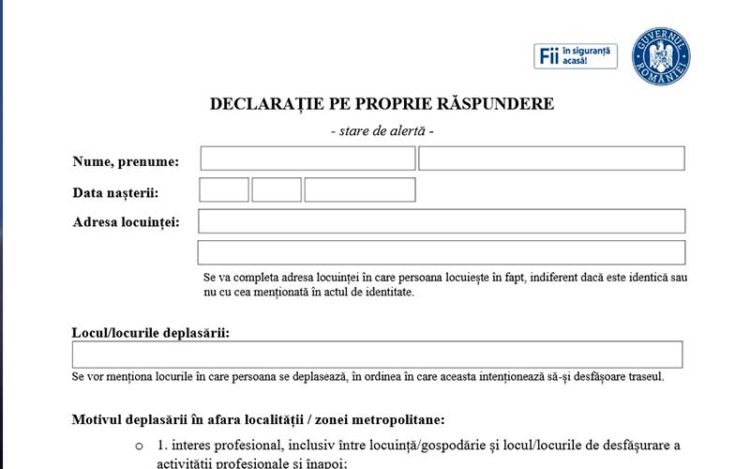 Cum arată Declarația pe propria răspundere? E obligatorie și după 15 mai.