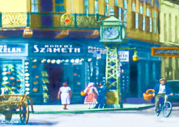 Geamănul ceasului electric! Reperul Lugojului a avut o copie identică pe strada Făgetului