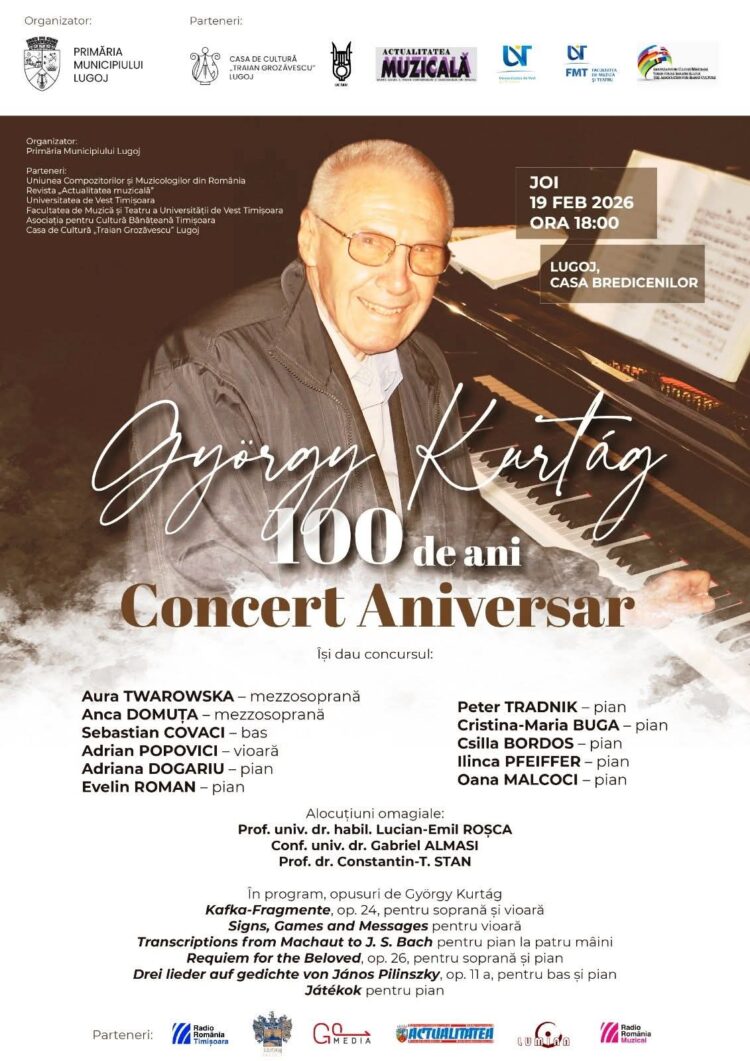 Concert aniversar Kurtág 100 la Casa Bredicenilor